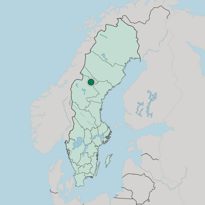 Map showing Strömsund — In Sweden