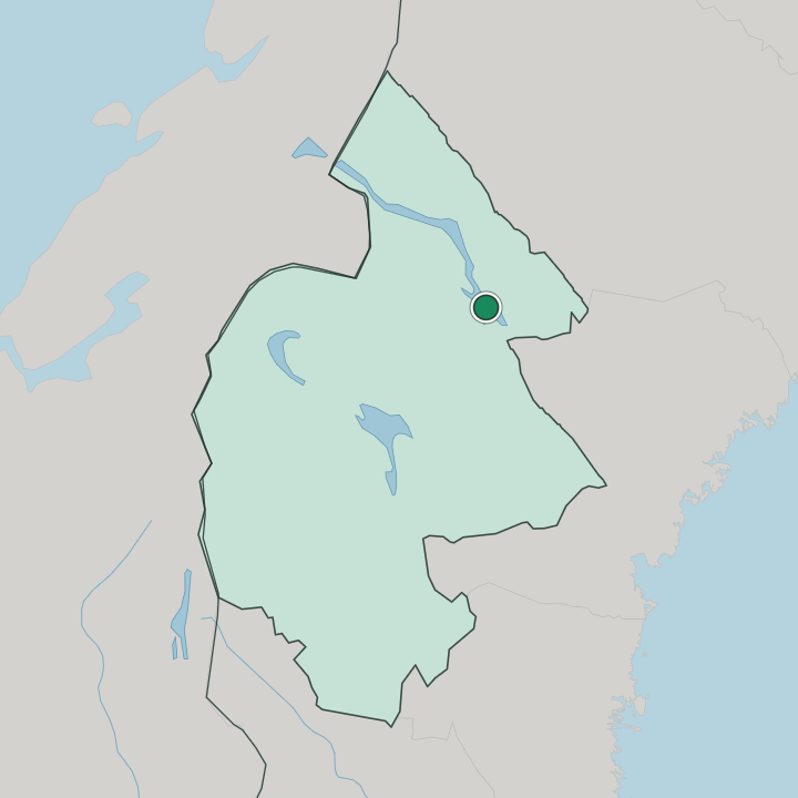 Map showing Strömsund — In Jämtland County