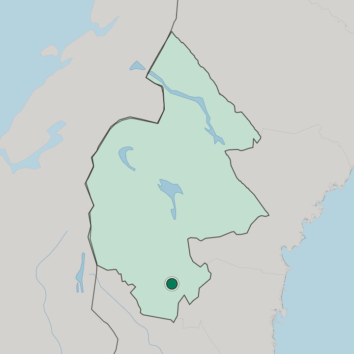 Map showing Sveg — In Jämtland County
