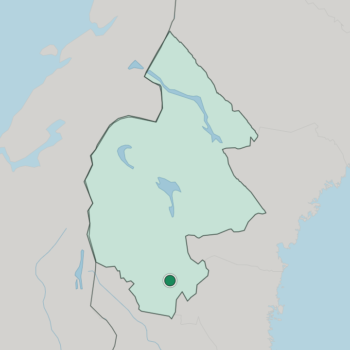 Map showing Sveg — In Jämtland County