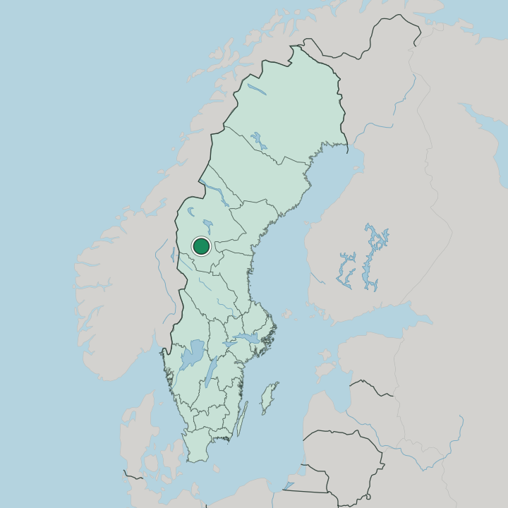 Map showing Vemdalen — In Sweden