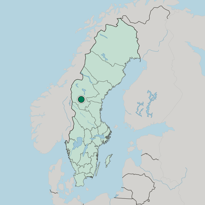 Map showing Vemdalen — In Sweden