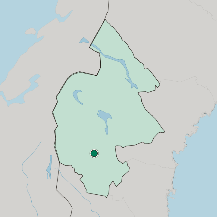 Map showing Vemdalen — In Jämtland County