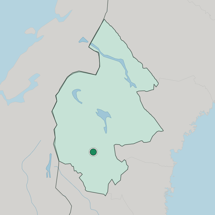 Map showing Vemdalen — In Jämtland County