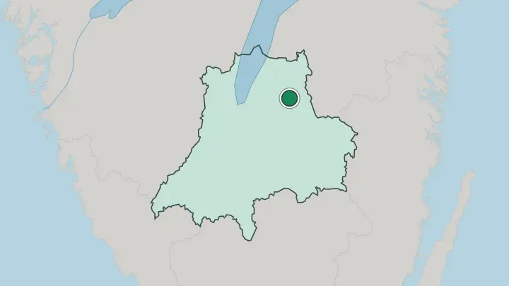 Map of Aneby in Sweden
