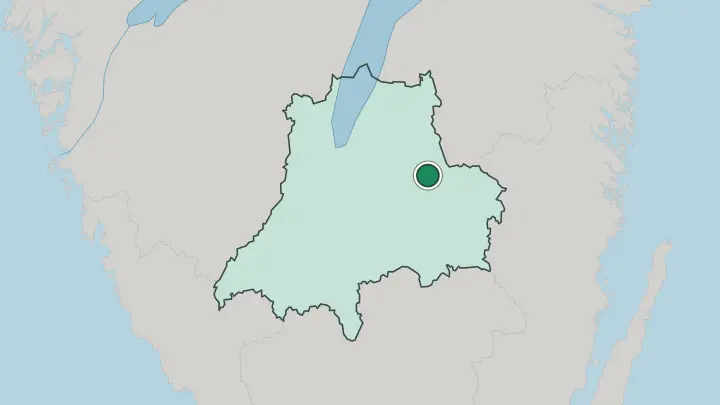Map of Eksjö in Sweden