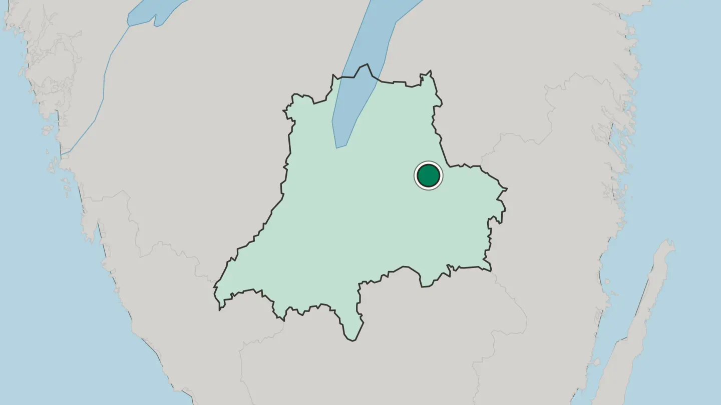 Map of Eksjö in Sweden