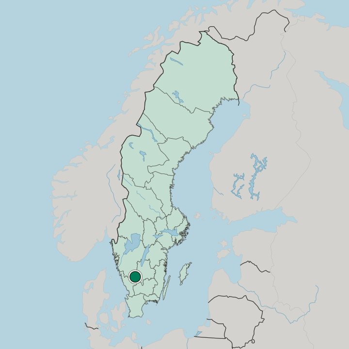 Map showing Gislaved — In Sweden