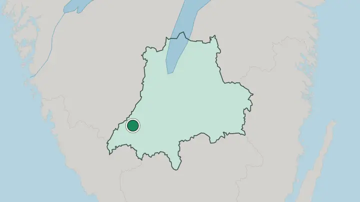 Map of Gislaved in Sweden