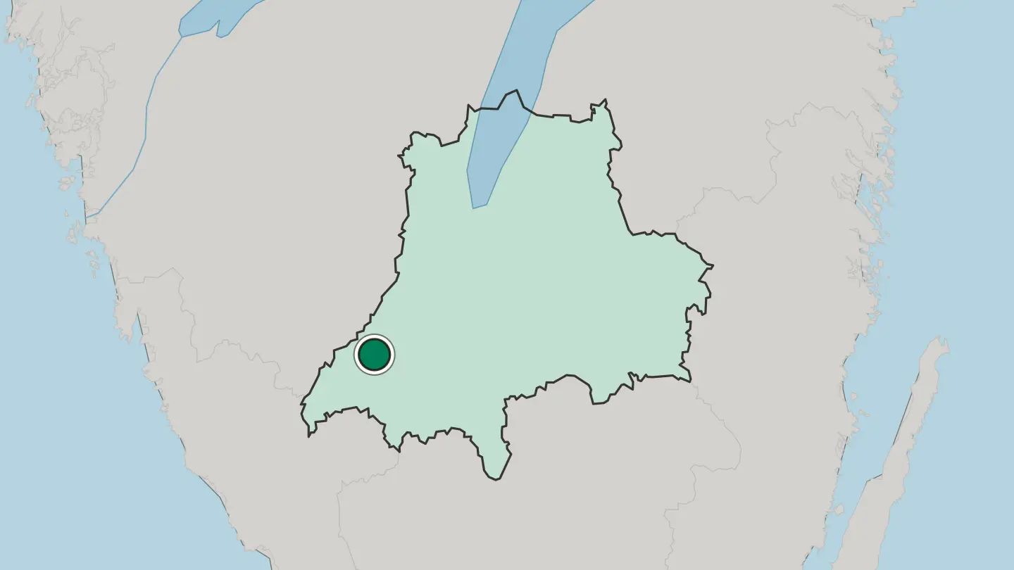 Map of Gislaved in Sweden