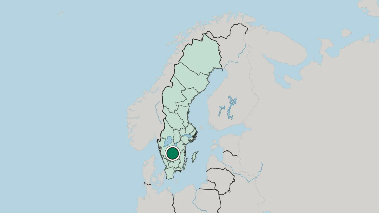 Map of Jönköping in Sweden