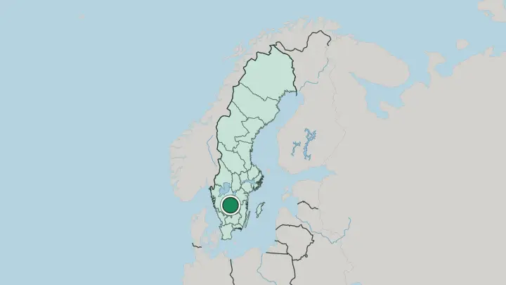 Map of Jönköping in Sweden