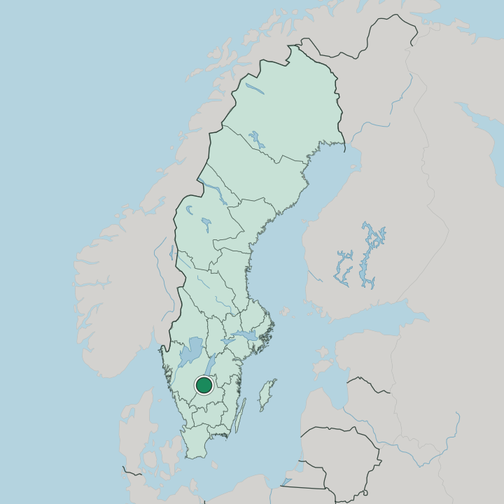 Map showing Jönköping — In Sweden