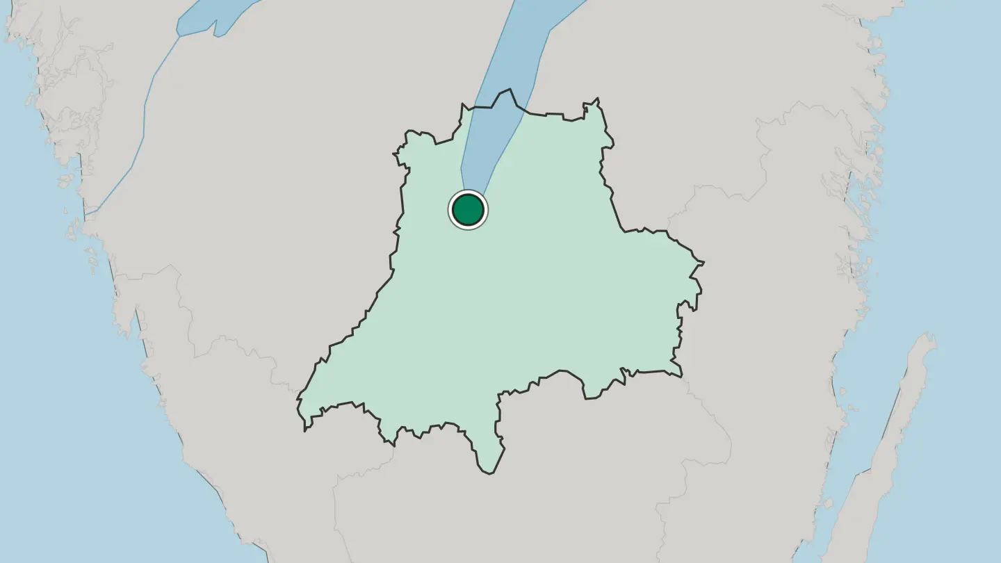 Map of Jönköping in Sweden
