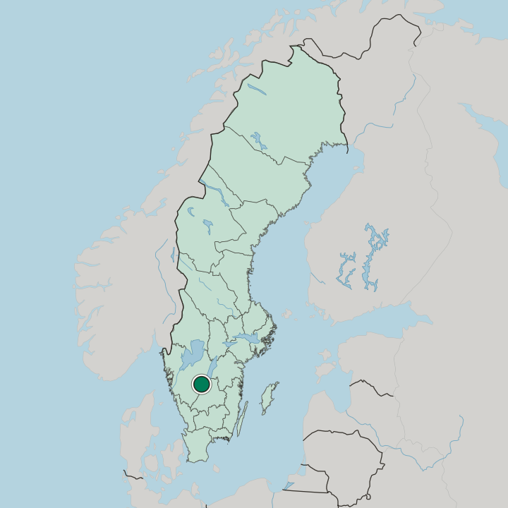 Map showing Mullsjö — In Sweden