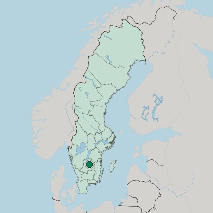 Map showing Nässjö — In Sweden