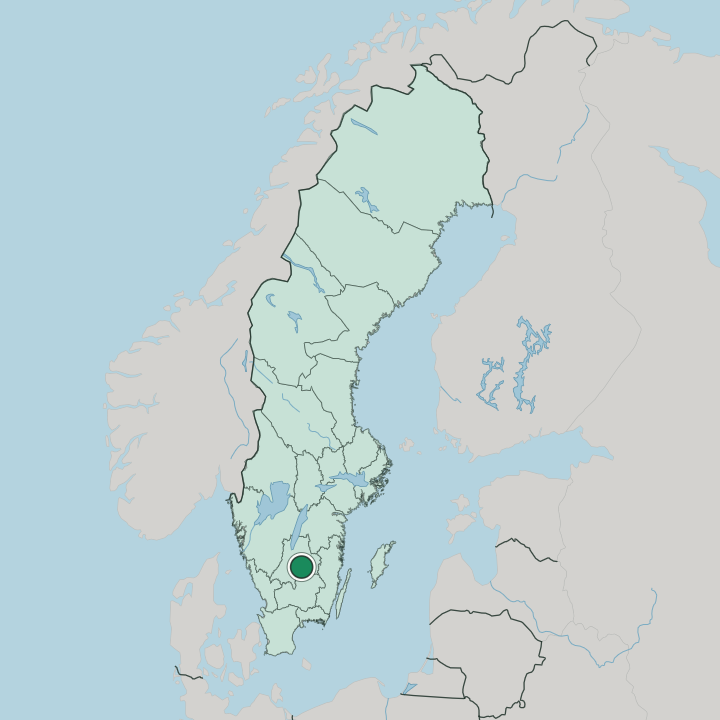 Map showing Sävsjö — In Sweden