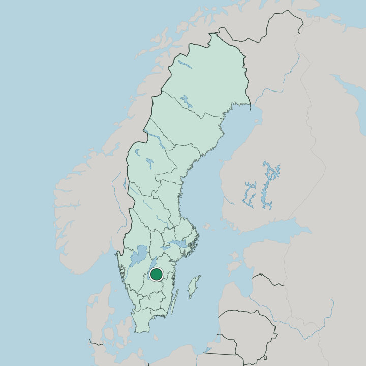 Map showing Tranås — In Sweden