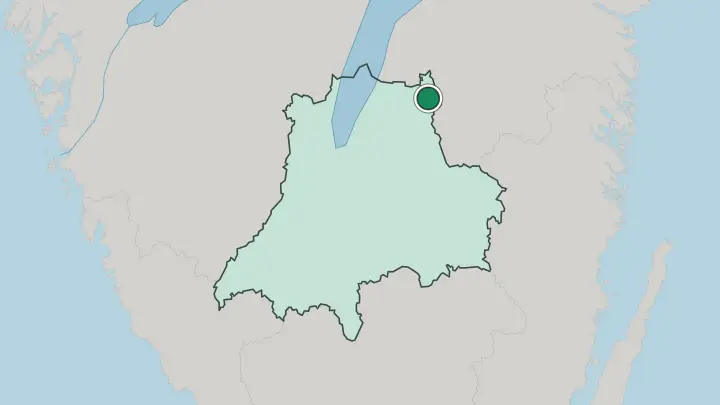 Map of Tranås in Sweden