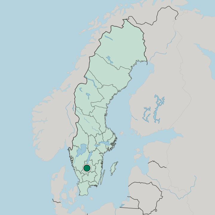 Map showing Vaggeryd — In Sweden