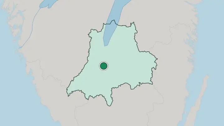 Map of Vaggeryd in Sweden