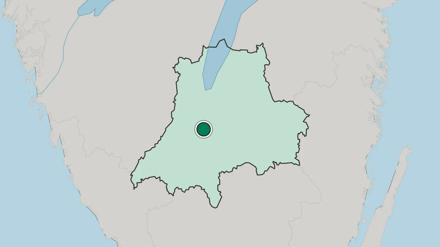 Map of Vaggeryd in Sweden