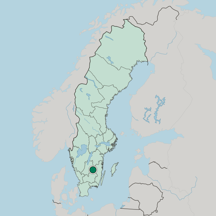 Map showing Vetlanda — In Sweden