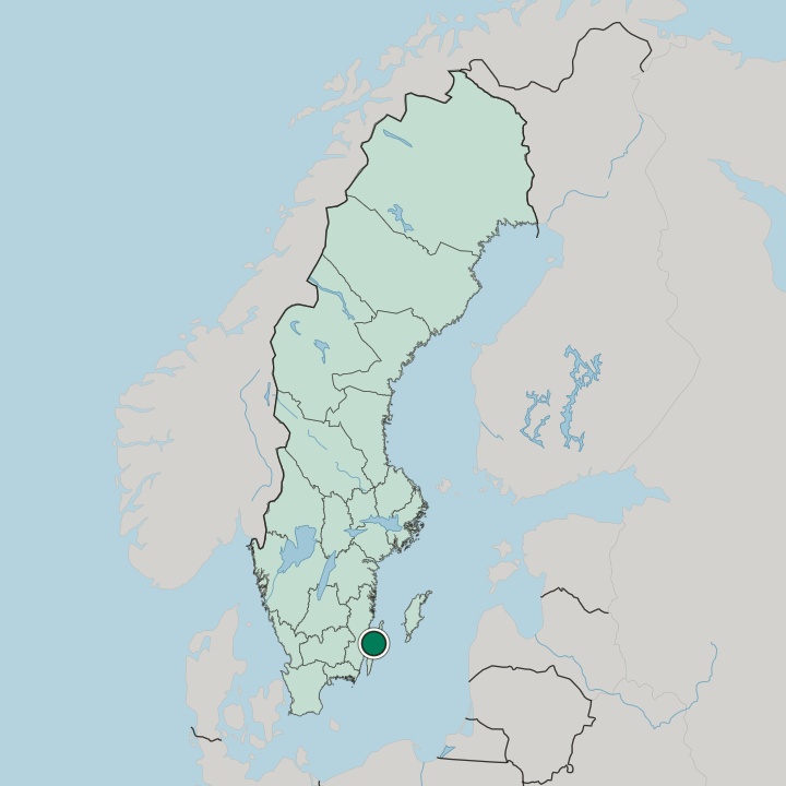Map showing Borgholm — In Sweden