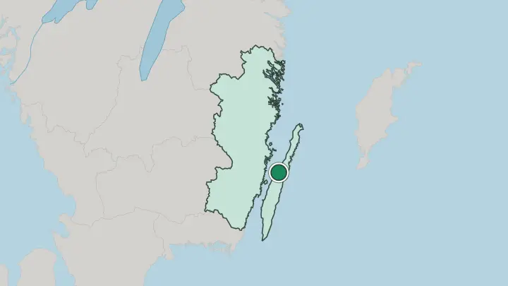 Map of Borgholm in Sweden