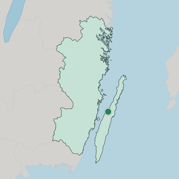 Map showing Borgholm — In Kalmar County