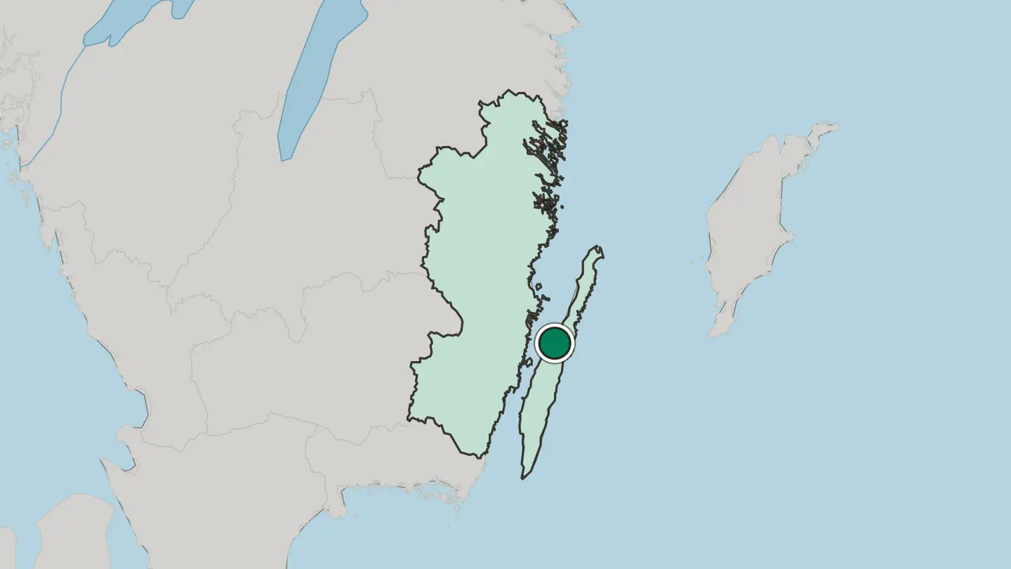 Map of Borgholm in Sweden