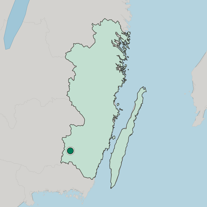 Map showing Emmaboda — In Kalmar County