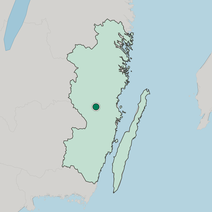 Map showing Högsby — In Kalmar County