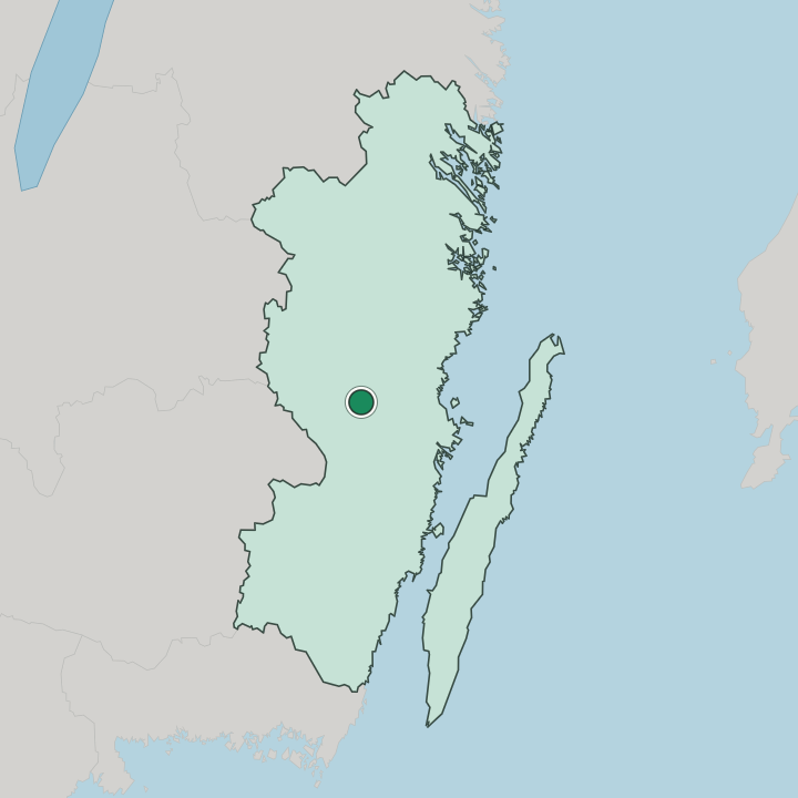 Map showing Högsby — In Kalmar County
