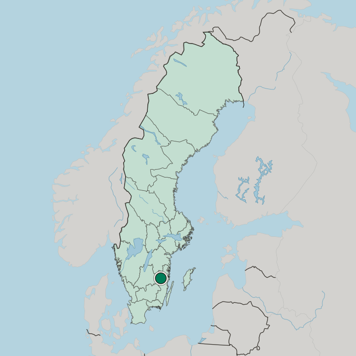Map showing Hultsfred — In Sweden