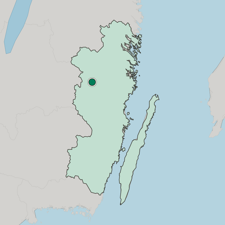 Map showing Hultsfred — In Kalmar County