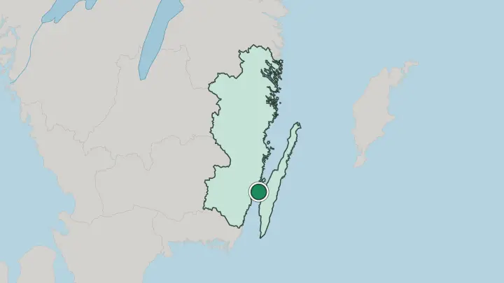 Map of Kalmar in Sweden