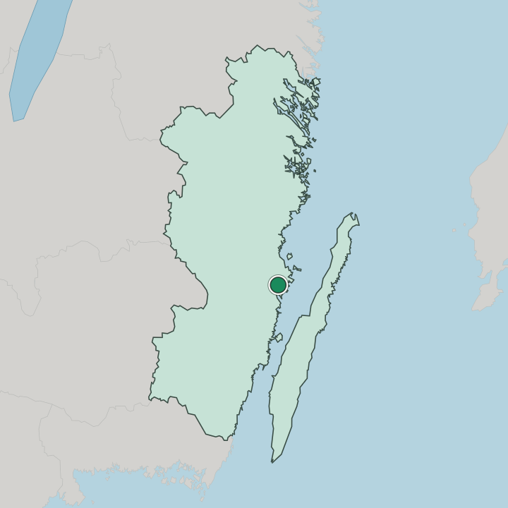 Map showing Mönsterås — In Kalmar County