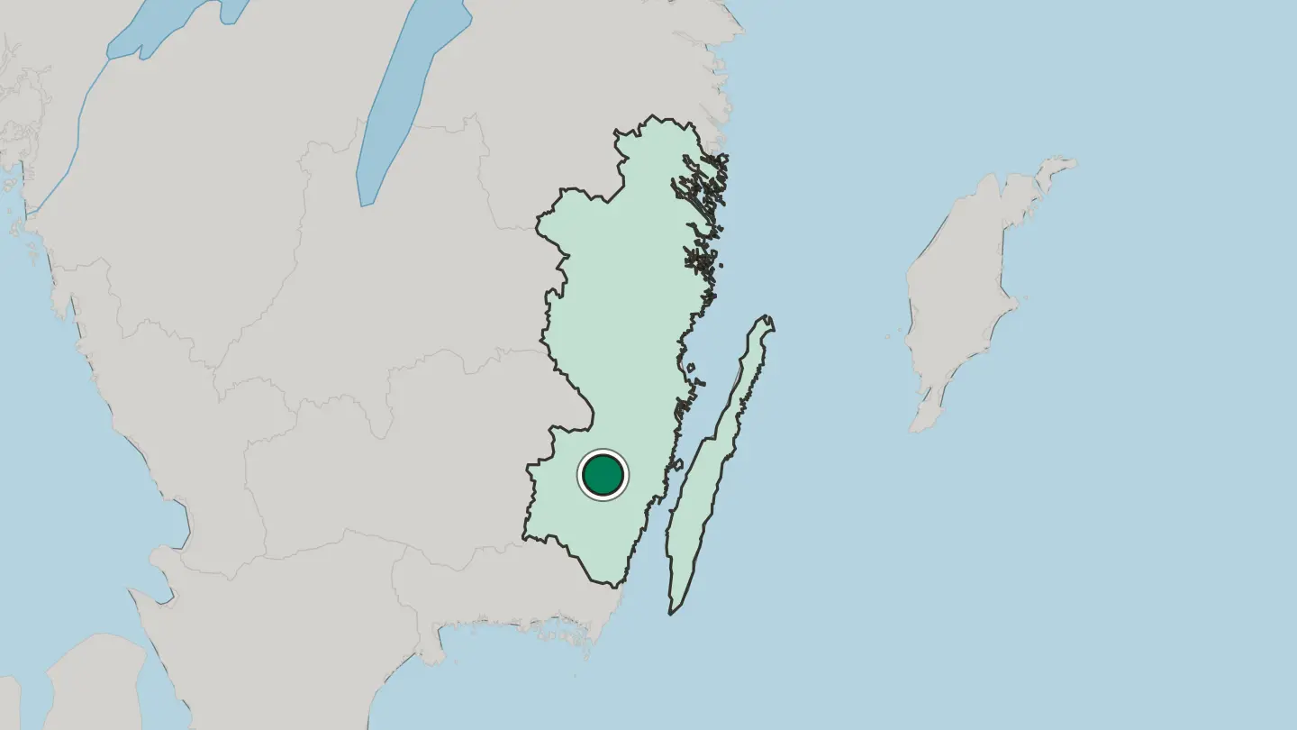 Map of Nybro in Sweden