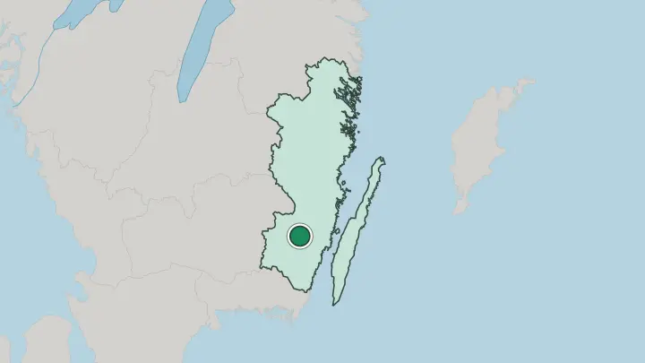 Map of Nybro in Sweden