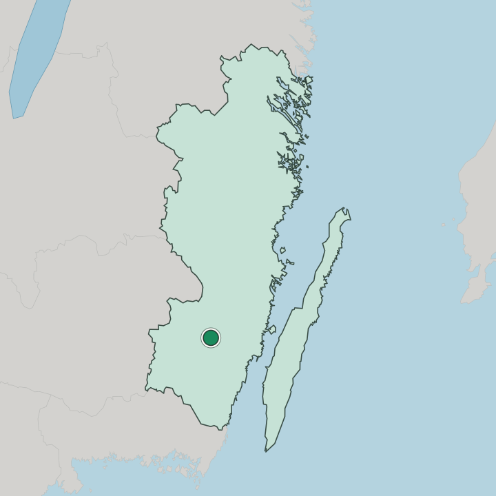 Map showing Nybro — In Kalmar County