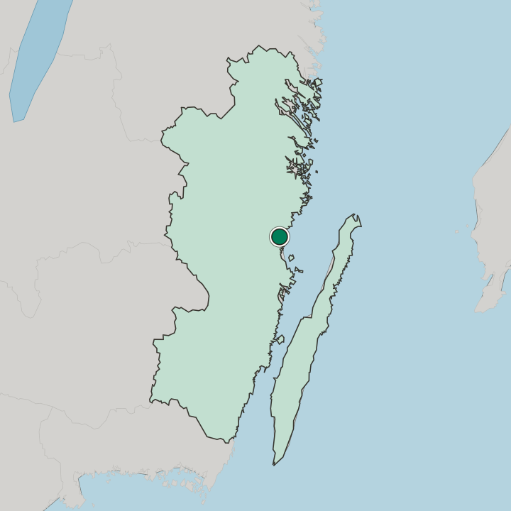 Map showing Oskarshamn — In Kalmar County
