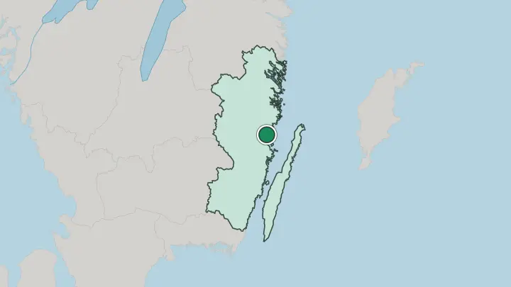 Map of Oskarshamn in Sweden