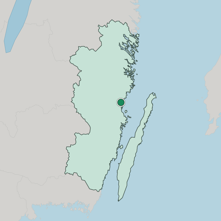 Map showing Oskarshamn — In Kalmar County