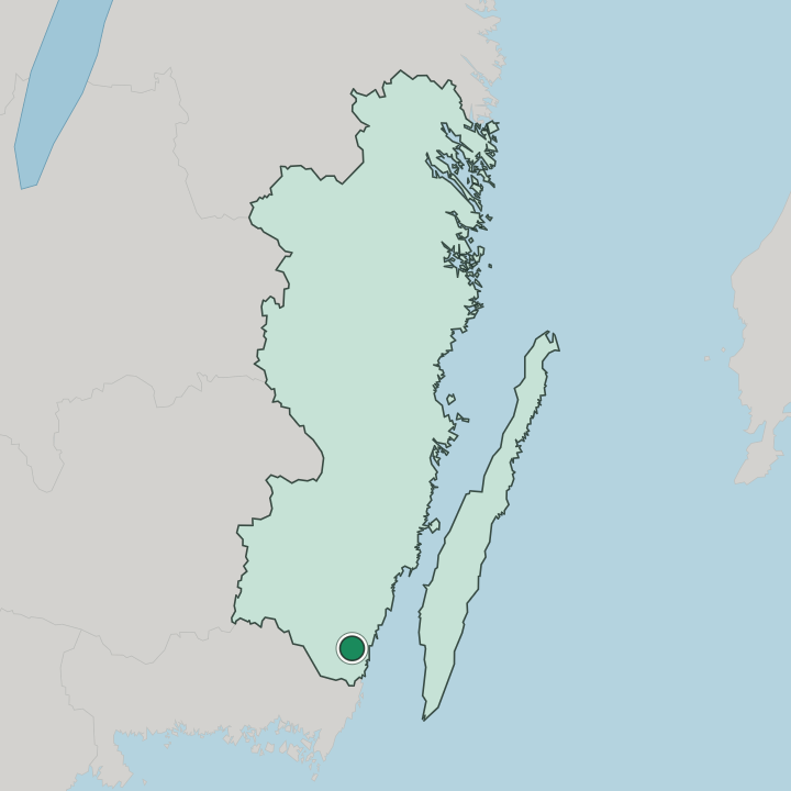 Map showing Torsås — In Kalmar County