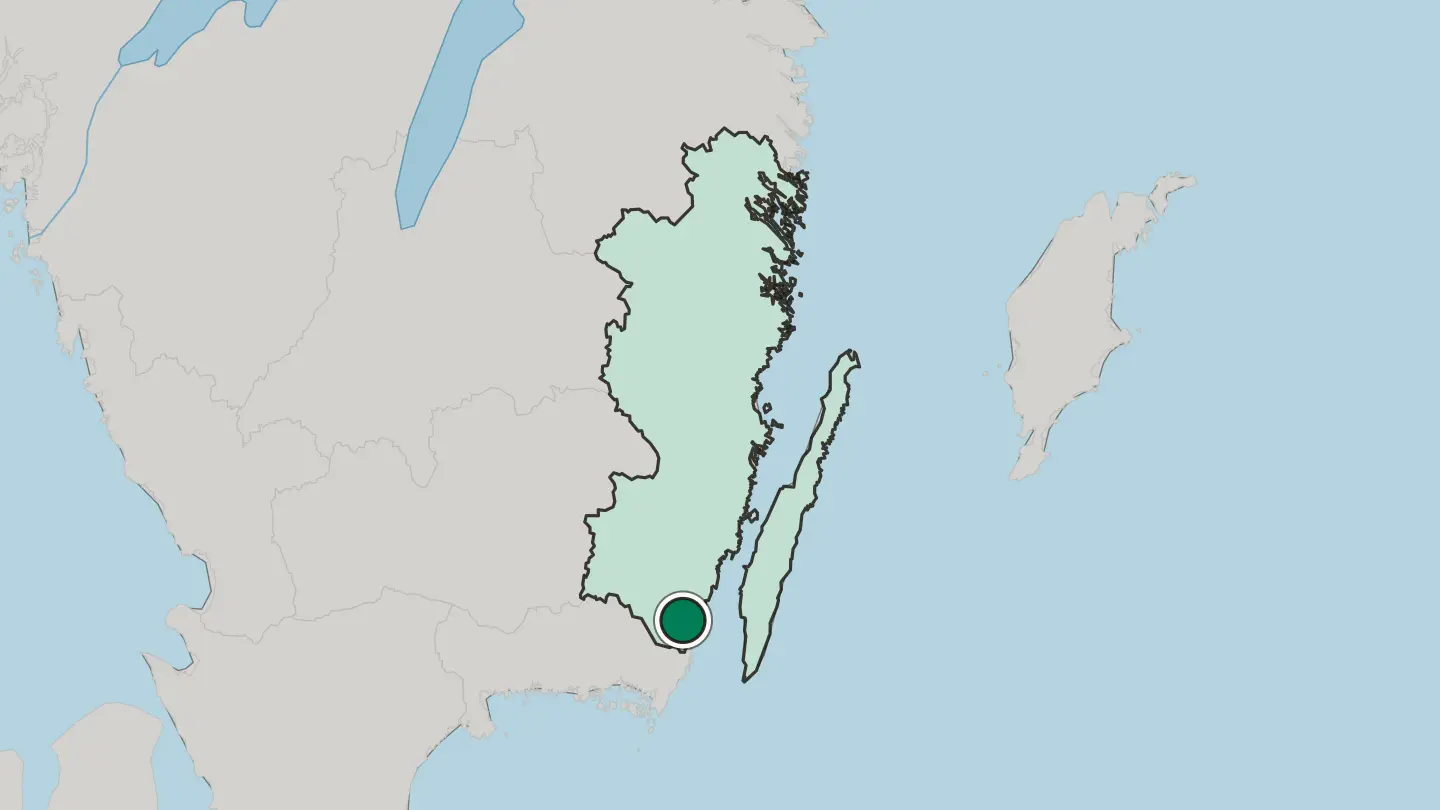Map of Torsås in Sweden