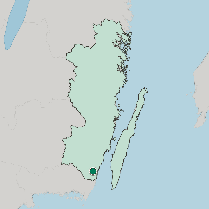 Map showing Torsås — In Kalmar County