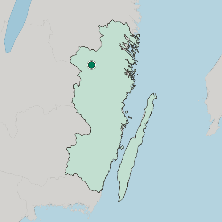 Map showing Vimmerby — In Kalmar County