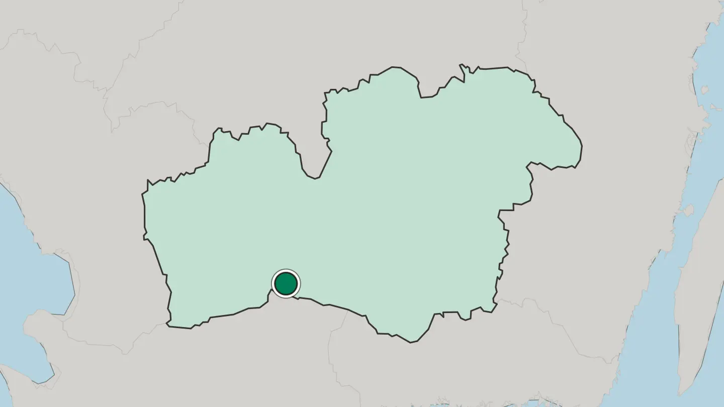 Map of Älmhult in Sweden