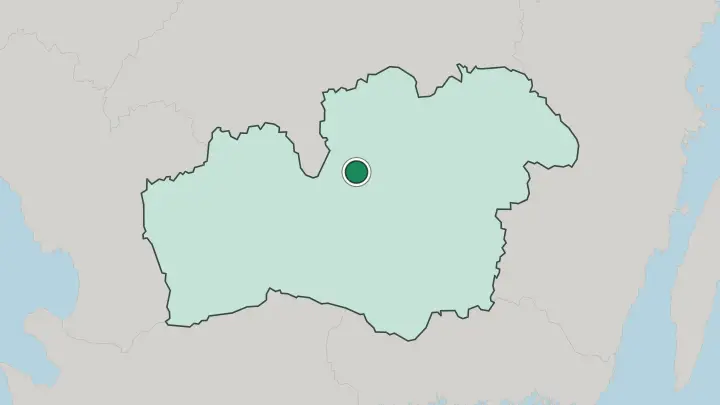 Map of Alvesta in Sweden